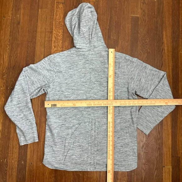 Adidas Men's Essentials Pique Drawstring Hoodie Heather Grey BS3232 Size Large - Picture 6 of 9